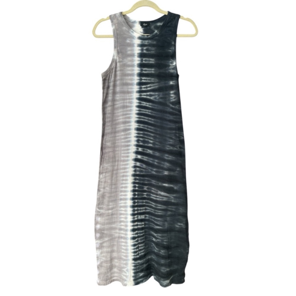 Rails Tank Midi Dress Black Navy Dip Dye Gradient Sleeveless Size S